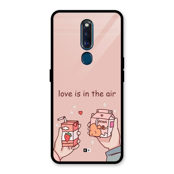 Love In Air Glass Back Case for Oppo F11 Pro