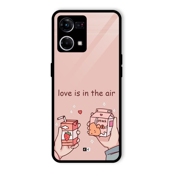 Love In Air Glass Back Case for Oppo F21 Pro 4G