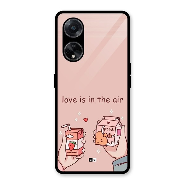 Love In Air Glass Back Case for Oppo F23