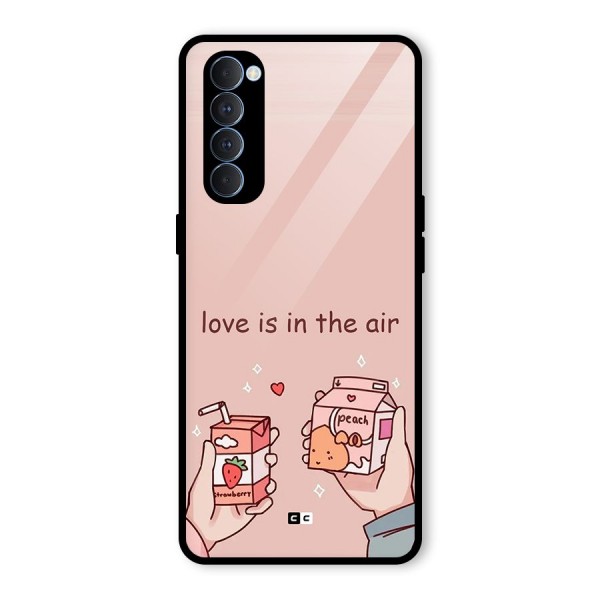 Love In Air Glass Back Case for Oppo Reno4 Pro