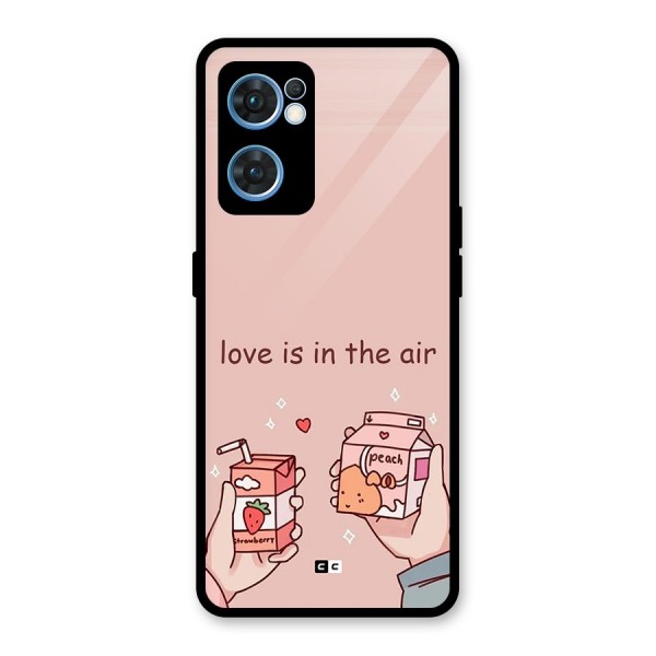 Love In Air Glass Back Case for Oppo Reno7 5G