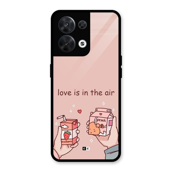 Love In Air Glass Back Case for Oppo Reno8 5G