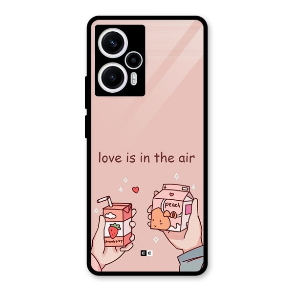 Love In Air Glass Back Case for Poco F5