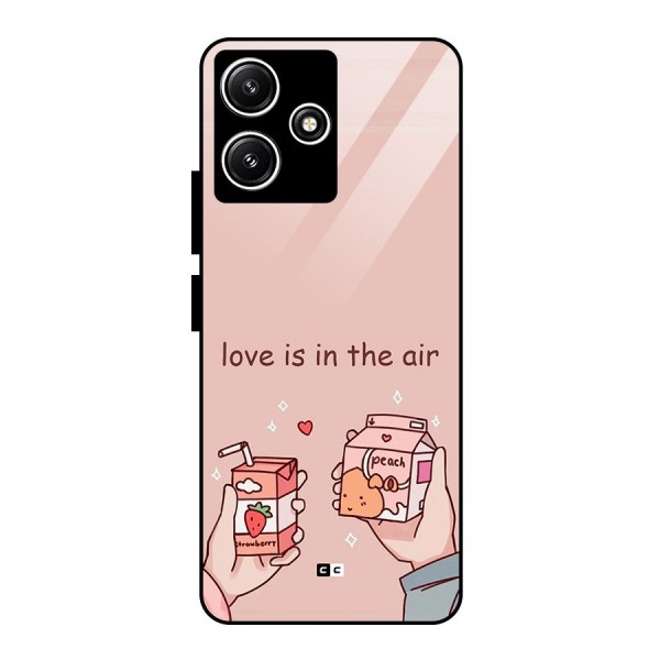 Love In Air Glass Back Case for Poco M6 Pro