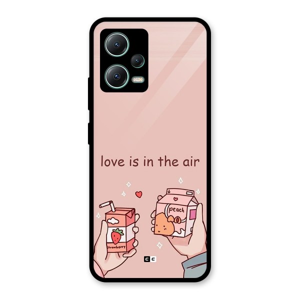 Love In Air Glass Back Case for Poco X5