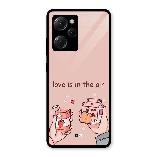 Love In Air Glass Back Case for Poco X5 Pro