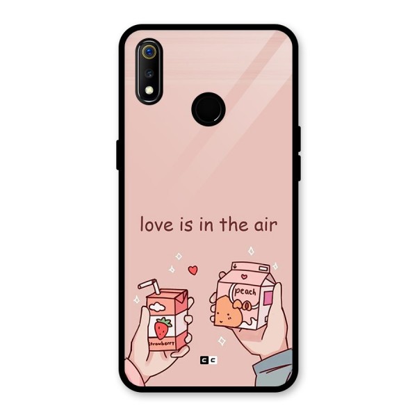 Love In Air Glass Back Case for Realme 3