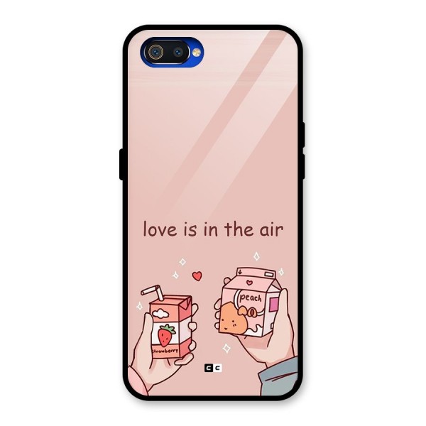 Love In Air Glass Back Case for Realme C2