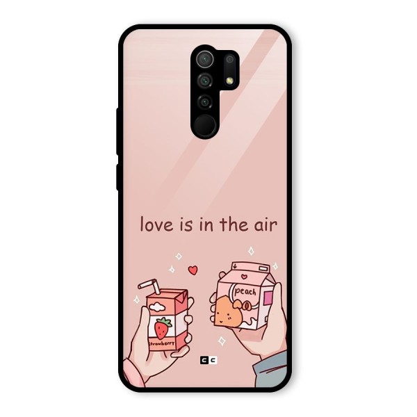 Love In Air Glass Back Case for Redmi 9 Prime