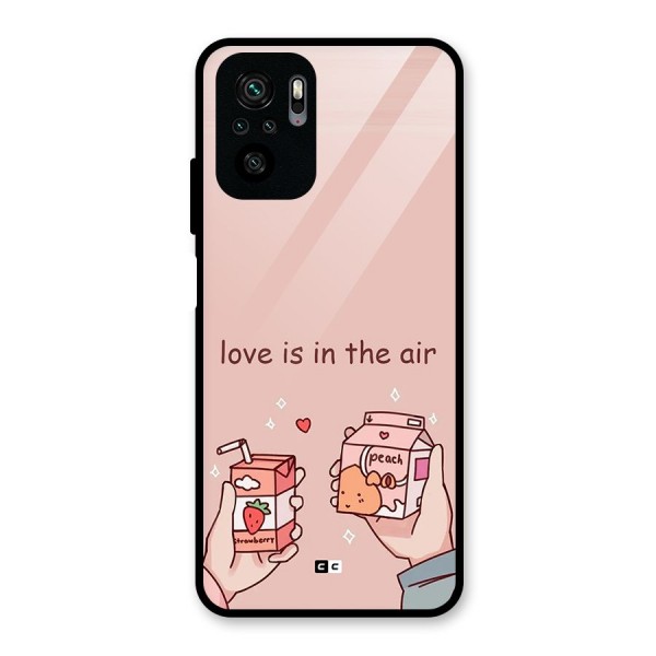 Love In Air Glass Back Case for Redmi Note 10