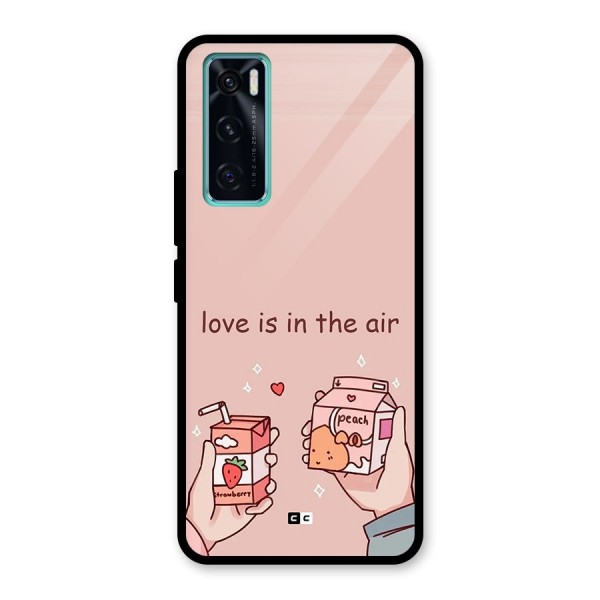 Love In Air Glass Back Case for Vivo V20 SE