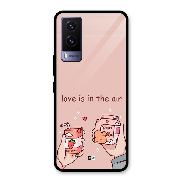 Love In Air Glass Back Case for Vivo V21e 5G