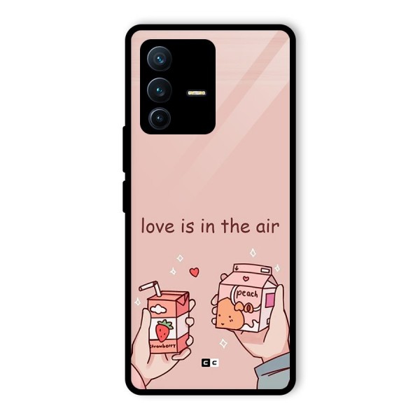 Love In Air Glass Back Case for Vivo V23 Pro