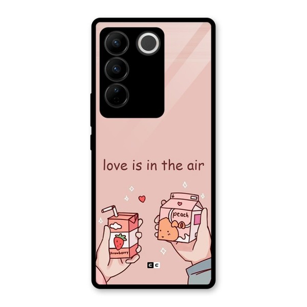 Love In Air Glass Back Case for Vivo V27 Pro