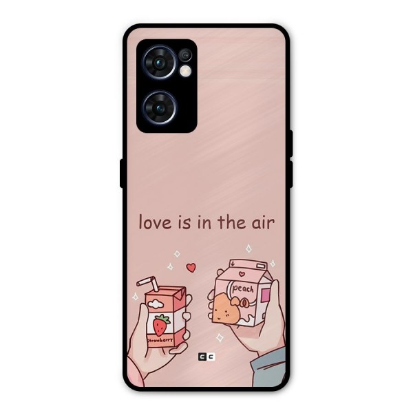 Love In Air Metal Back Case for Oppo Reno7 5G