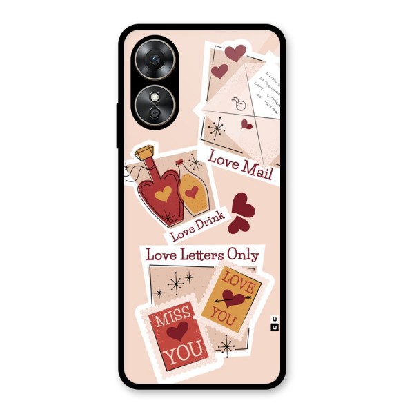 Love Language Glass Back Case for Oppo A17