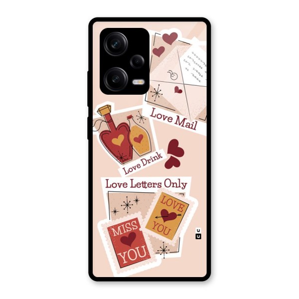 Love Language Glass Back Case for Redmi Note 12 Pro