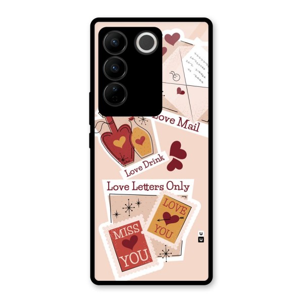 Love Language Glass Back Case for Vivo V27 Pro