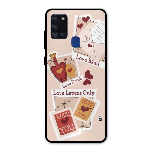 Love Language Metal Back Case for Galaxy A21s