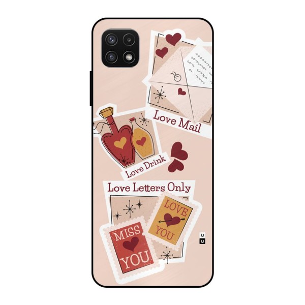 Love Language Metal Back Case for Galaxy A22 5G