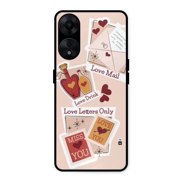 Love Language Metal Back Case for Oppo A78 5G