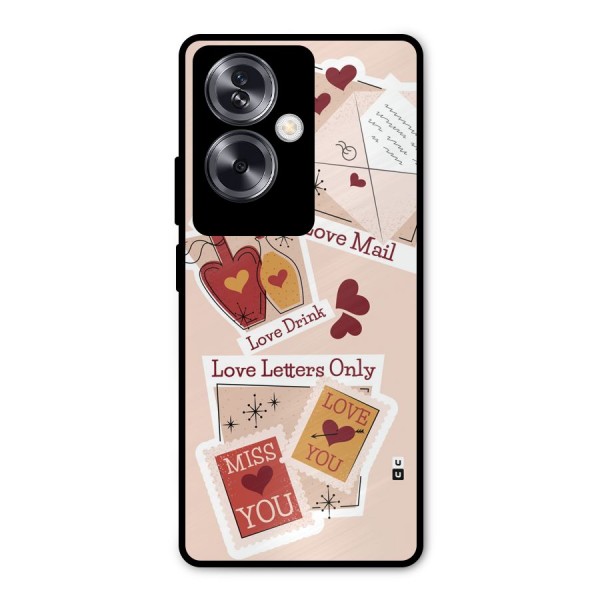 Love Language Metal Back Case for Oppo A79 5G