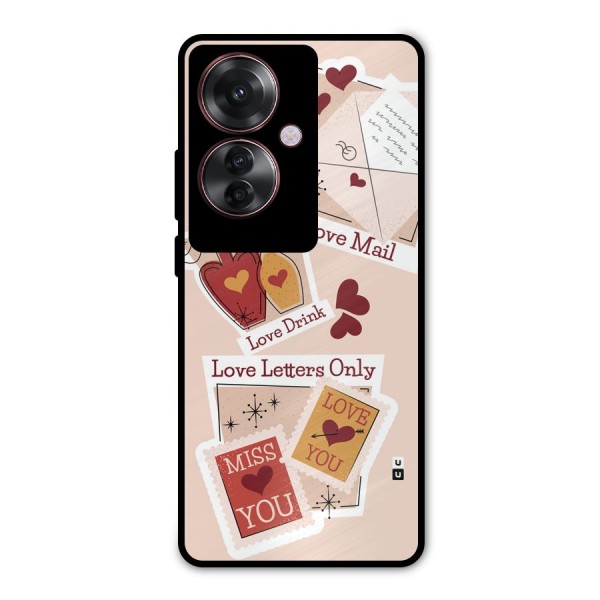 Love Language Metal Back Case for Oppo F25 Pro