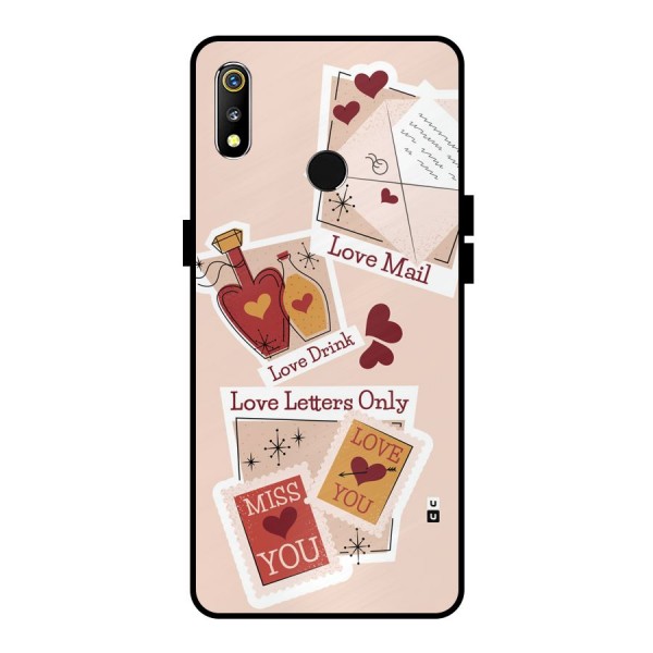 Love Language Metal Back Case for Realme 3i