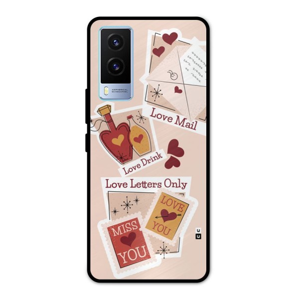 Love Language Metal Back Case for Vivo V21e 5G