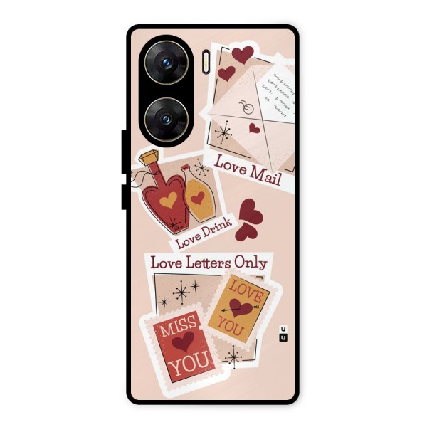 Love Language Metal Back Case for Vivo V29e