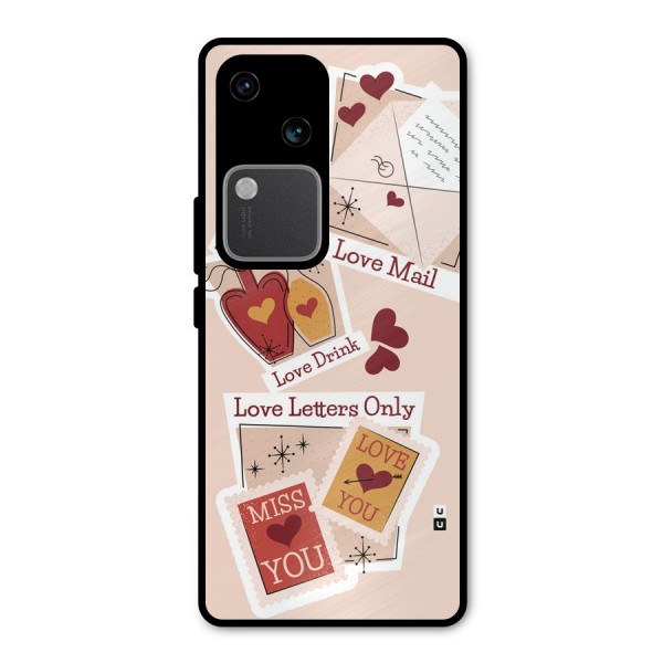 Love Language Metal Back Case for Vivo V30