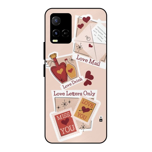 Love Language Metal Back Case for Vivo Y21