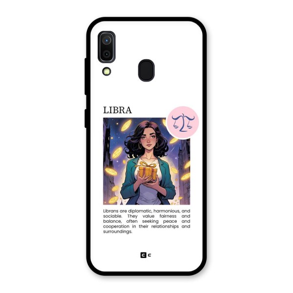 Love Libra Glass Back Case for Galaxy A30