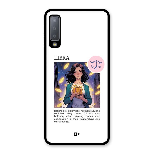 Love Libra Glass Back Case for Galaxy A7 (2018)