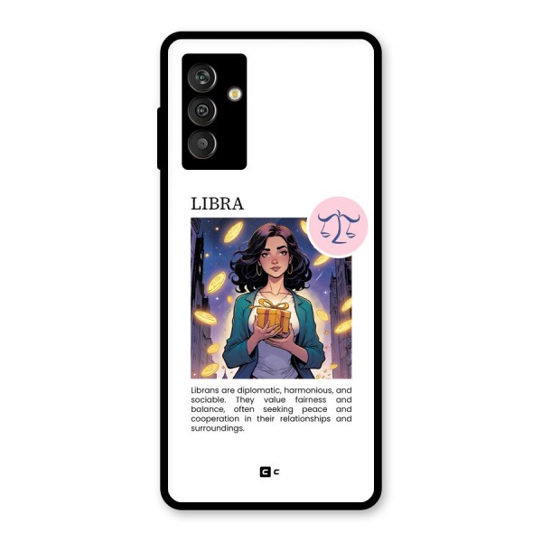 Love Libra Glass Back Case for Galaxy M13