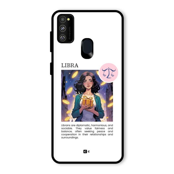 Love Libra Glass Back Case for Galaxy M21