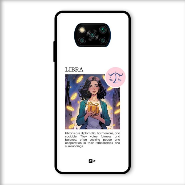 Love Libra Glass Back Case for Poco X3