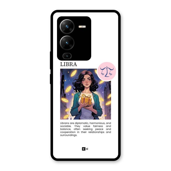 Love Libra Glass Back Case for Vivo V25 Pro