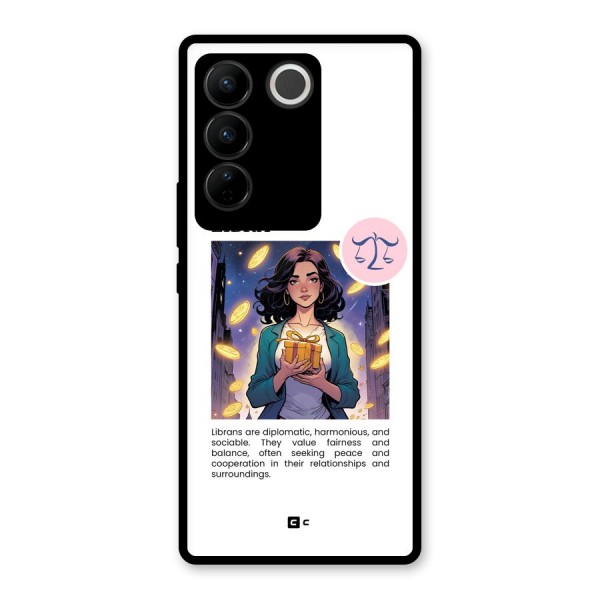 Love Libra Glass Back Case for Vivo V27 Pro