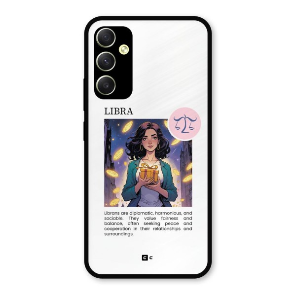 Love Libra Metal Back Case for Galaxy A34