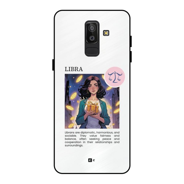 Love Libra Metal Back Case for Galaxy J8