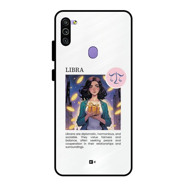 Love Libra Metal Back Case for Galaxy M11