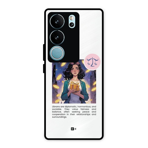 Love Libra Metal Back Case for Vivo V29 Pro