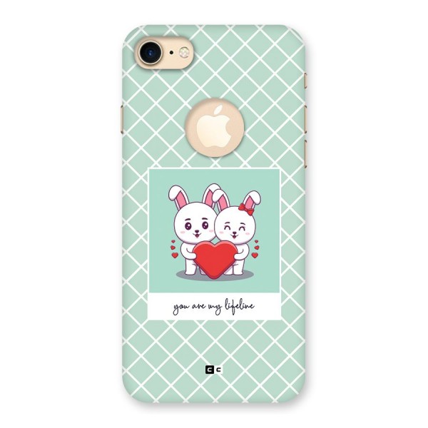 Love Lifeline Back Case for iPhone 8 Logo Cut