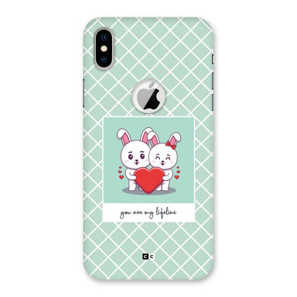 Love Lifeline Back Case for iPhone XS Logo Cut