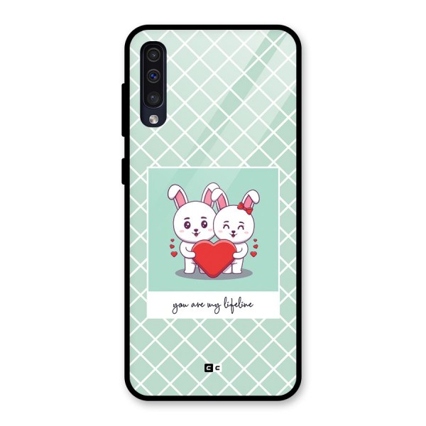 Love Lifeline Glass Back Case for Galaxy A50