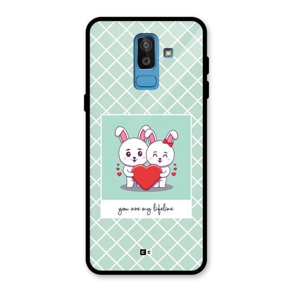 Love Lifeline Glass Back Case for Galaxy J8