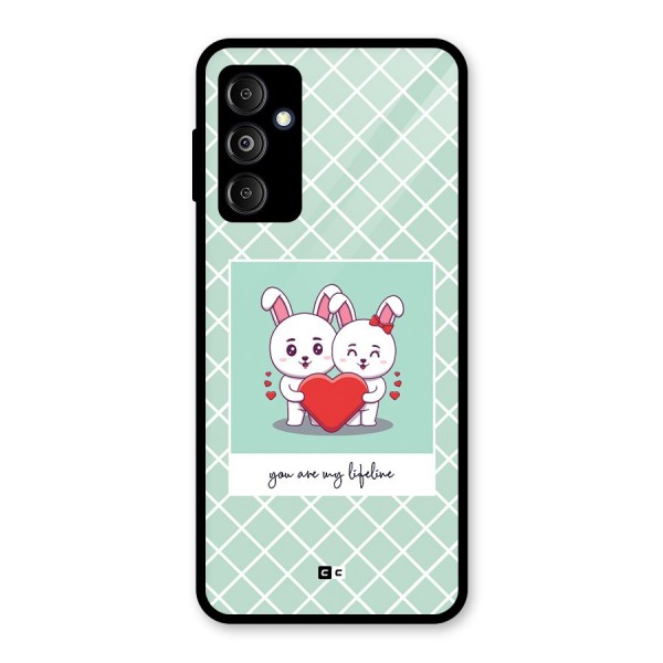 Love Lifeline Glass Back Case for Galaxy M14 5G