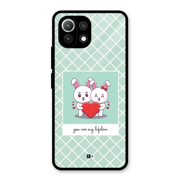 Love Lifeline Glass Back Case for Mi 11 Lite