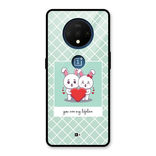 Love Lifeline Glass Back Case for OnePlus 7T